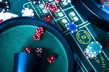 Caribbean Stud Poker betting chips and ante placement on betking88 live table